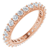 14K Rose 1 1/2 CTW Diamond Eternity Band Size 7.5