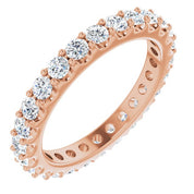 14K Rose 1 1/2 CTW Diamond Eternity Band Size 7.5