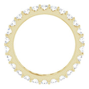 14K Yellow 1 1/2 CTW Diamond Eternity Band Size 7.5