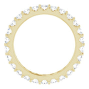14K Yellow 1 1/2 CTW Diamond Eternity Band Size 7.5