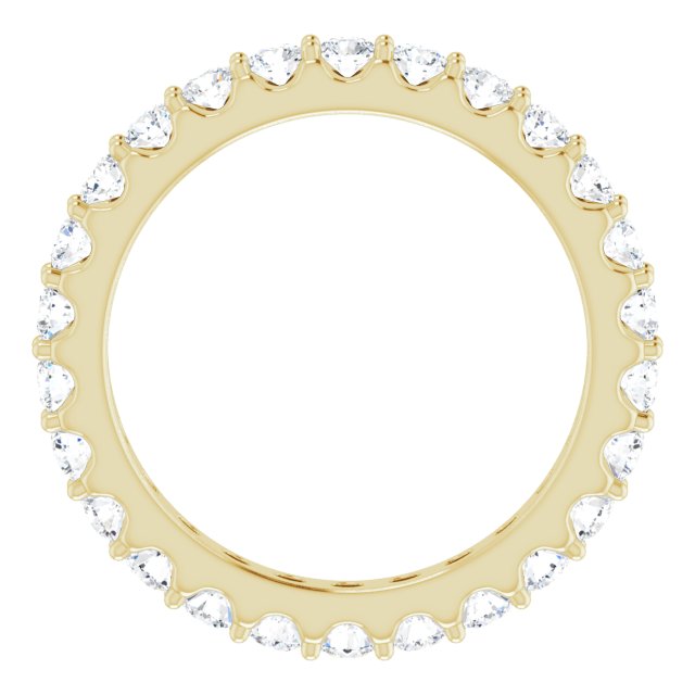 14K Yellow 1 1/2 CTW Diamond Eternity Band Size 7.5