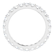 Platinum 1 1/2 CTW Diamond Eternity Band Size 7.5