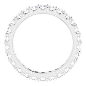 14K White 1 1/2 CTW Diamond Eternity Band Size 7.5