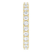14K Yellow 1 1/2 CTW Diamond Eternity Band Size 7.5