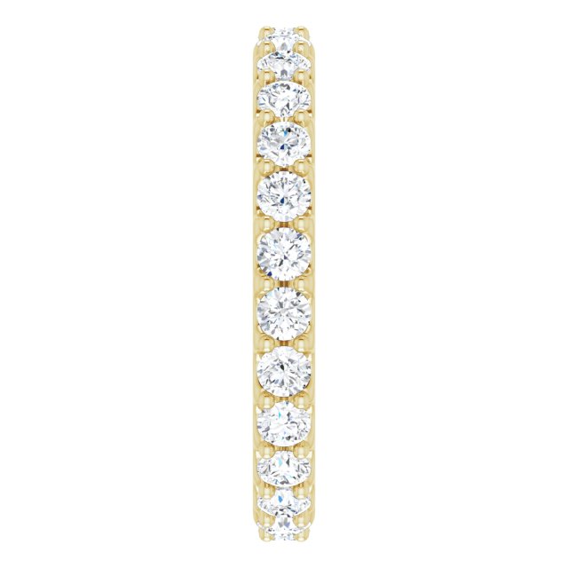 14K Yellow 1 1/2 CTW Diamond Eternity Band Size 7.5