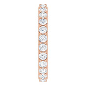 14K Rose 1 1/2 CTW Diamond Eternity Band Size 7.5