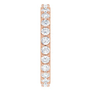 14K Rose 1 1/2 CTW Diamond Eternity Band Size 7.5