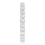 14K White 1 1/2 CTW Diamond Eternity Band Size 7.5