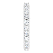 14K White 1 1/2 CTW Diamond Eternity Band Size 6.5