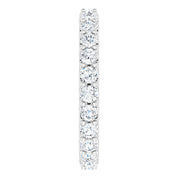 14K White 1 1/2 CTW Diamond Eternity Band Size 6.5