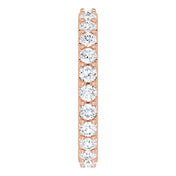 14K Rose 1 1/2 CTW Diamond Eternity Band Size 6.5