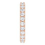 14K Rose 1 1/2 CTW Diamond Eternity Band Size 6.5