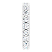 14K White 1 3/4 CTW Diamond Eternity Band Size 4.5