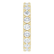 14K Yellow 1 3/4 CTW Diamond Eternity Band Size 4.5