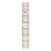 14K Rose 1 3/4 CTW Diamond Eternity Band Size 4.5