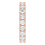14K Rose 1 3/4 CTW Diamond Eternity Band Size 4.5
