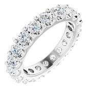 14K White 1 3/4 CTW Diamond Eternity Band Size 4.5