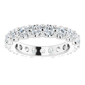 14K White 1 3/4 CTW Diamond Eternity Band Size 4