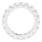 14K White 1 3/4 CTW Diamond Eternity Band Size 4