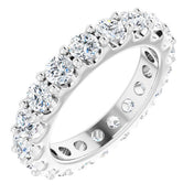14K White 1 3/4 CTW Diamond Eternity Band Size 4