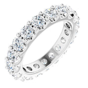 14K White 1 3/4 CTW Diamond Eternity Band Size 4