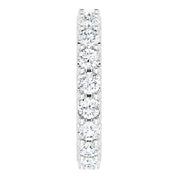 14K White 1 3/4 CTW Diamond Eternity Band Size 4
