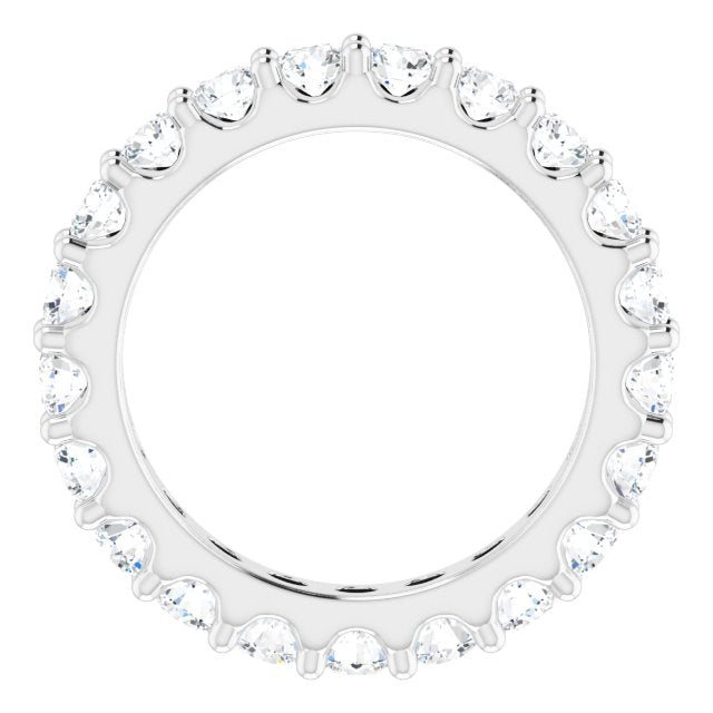 Platinum 1 7/8 CTW Diamond Eternity Band Size 5.5