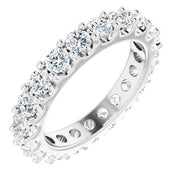 14K White 1 7/8 CTW Diamond Eternity Band Size 5.5