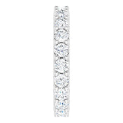 14K White 1 7/8 CTW Diamond Eternity Band Size 5.5