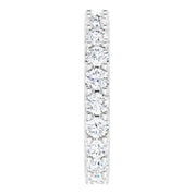 14K White 1 7/8 CTW Diamond Eternity Band Size 5.5