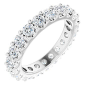 14K White 1 7/8 CTW Diamond Eternity Band Size 6