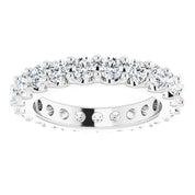 14K White 1 7/8 CTW Diamond Eternity Band Size 6