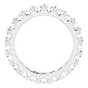 14K White 1 7/8 CTW Diamond Eternity Band Size 6