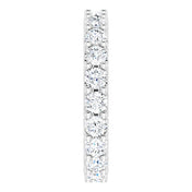 14K White 1 7/8 CTW Diamond Eternity Band Size 6