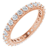 14K Rose 1 1/2 CTW Diamond Eternity Band Size 8