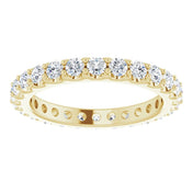 14K Yellow 1 1/2 CTW Diamond Eternity Band Size 8