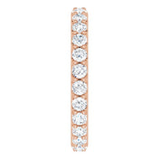 14K Rose 1 1/2 CTW Diamond Eternity Band Size 8