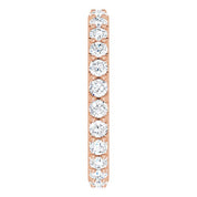 14K Rose 1 1/2 CTW Diamond Eternity Band Size 8