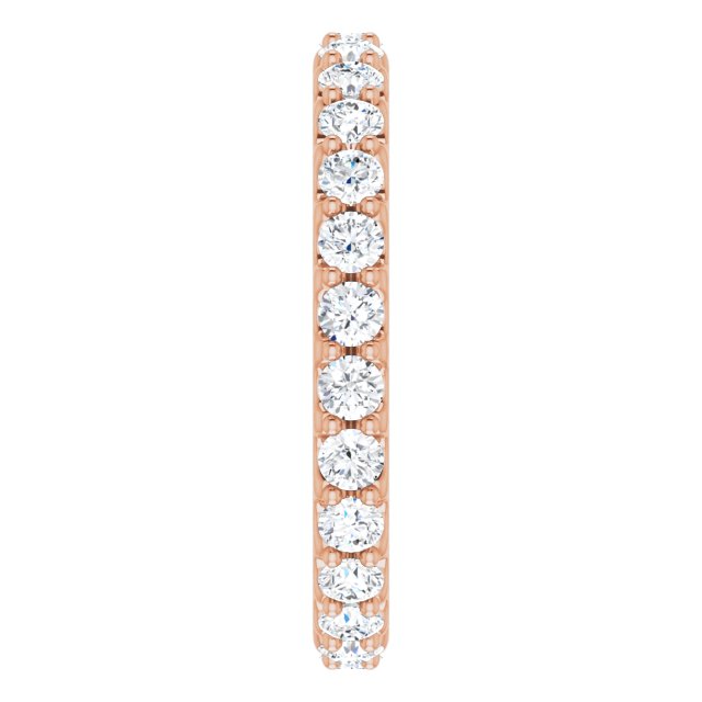 14K Rose 1 1/2 CTW Diamond Eternity Band Size 8
