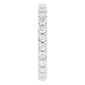 14K White 1 1/2 CTW Diamond Eternity Band Size 8