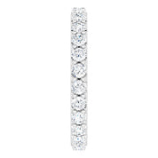 14K White 1 1/2 CTW Diamond Eternity Band Size 8