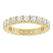 14K Yellow 2 CTW Diamond Eternity Band Size 7