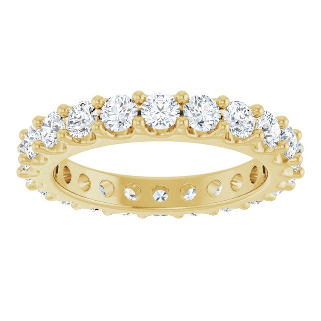 14K Yellow 2 CTW Diamond Eternity Band Size 7