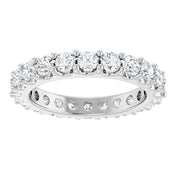 Platinum 2 CTW Diamond Eternity Band Size 7