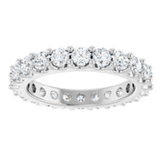 Platinum 2 CTW Diamond Eternity Band Size 7