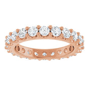 14K Rose 2 CTW Diamond Eternity Band Size 7