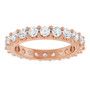 14K Rose 2 CTW Diamond Eternity Band Size 7