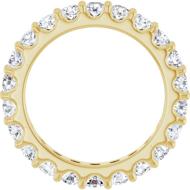 14K Yellow 2 CTW Diamond Eternity Band Size 7