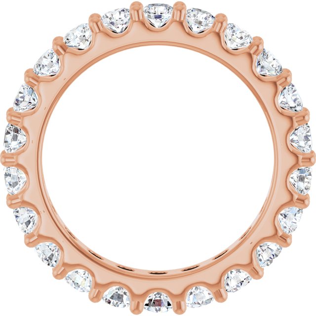 14K Rose 2 CTW Diamond Eternity Band Size 7