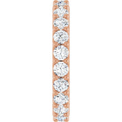 14K Rose 2 CTW Diamond Eternity Band Size 7